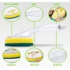 Kitchen pot washing brush, long-handled dish washing brush, non-stick oil cleaning brush, multi-functional sponge dish washing brush Item Picture